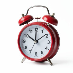 red alarm clock isolated