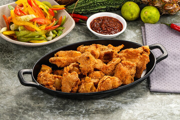 Golden crispy Breaded calamari snack