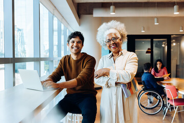 Business friends in a modern office