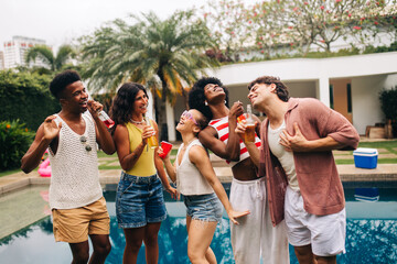 Pool party fun with friends
