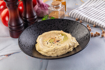 Chickpea vegan hummus dip spread