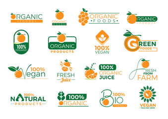 Set of Organic logo design templates