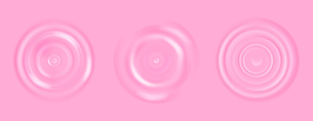 Pink yogurt splash with strawberry milk ripple and cream swirl on top. Creamy 3d effect and fruit wave for cosmetic or dairy background. Abstract pattern with texture vector. Liquid pudding or mousse