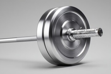 Fototapeta premium Weightlifting barbell design element showcasing sleek craftsmanship and durable structure suitable for various training routines