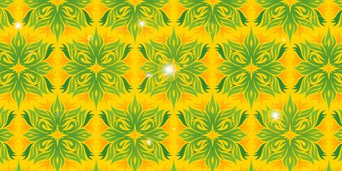 Seamless vintage floral damask pattern with antique flower ornaments for retro textile fabric design backdrop