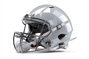 Modern American football helmet displayed on a white background, highlighting its sleek design and advanced safety features suitable for athletics