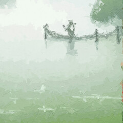 Various oil paintings, flowers, chrysanthemums, mountain scenery, lakes, plum blossoms, lotus flowers, lotus leaves, pavilions, sailboats, willow trees, forests, fairyland © Zhang