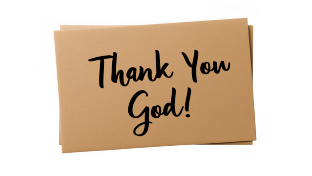 Heartfelt note expressing gratitude to God, AI, PNG