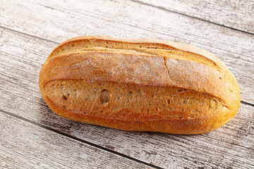Rustic crusty brown loaf bread