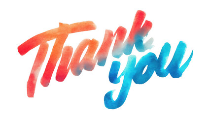Colorful thank you design for expressing thanks, AI, PNG
