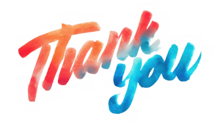 Colorful thank you design for expressing thanks, AI, PNG