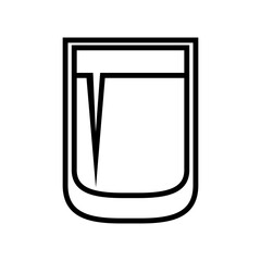 Shot glasses icon vector. whiskey glass Illustration sign. Bar Illustration symbol. alcohol logo.