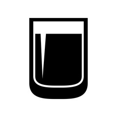 Shot glasses icon vector. whiskey glass Illustration sign. Bar Illustration symbol. alcohol logo.