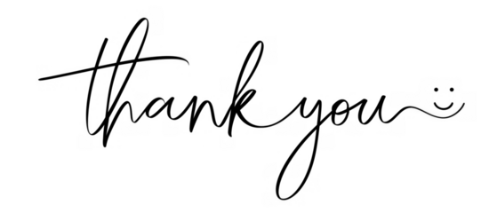 Stylish thank you greeting with a cheerful vibe, AI, PNG