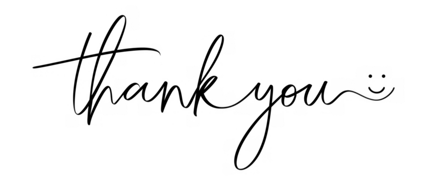 Stylish thank you greeting with a cheerful vibe, AI, PNG - Powered by Adobe