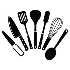 set of kitchen utensils