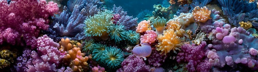 Underwater Coral Reef Panorama