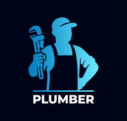 Professional plumber tools and service vector illustration