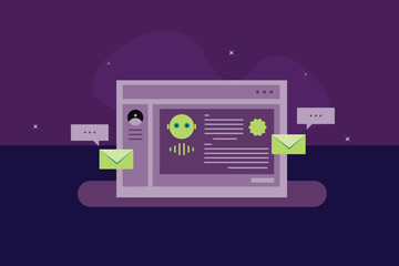 AI email assistance analyzes content to summarize email, generates reply and new messages as draft, and sends email once approved.