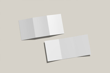 A5 Trifold Blank Mockup