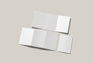 A5 Trifold Blank Mockup