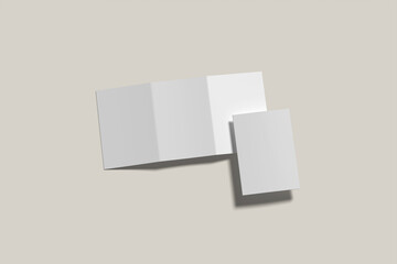 A5 Trifold Blank Mockup