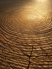 Fototapeta premium Close-up view of tree trunk cross section with growth rings