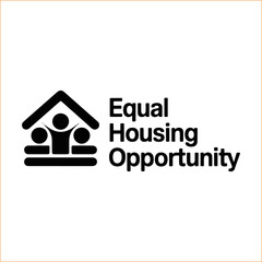Equal housing opportunity logo promoting fairness and access for all residents VECTOR