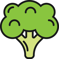 Broccoli Icon Nutritious Green Vegetable Emblem for Healthy Eating