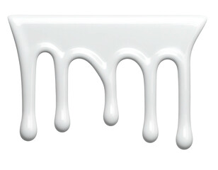Glossy white drips. Dripping abstract liquid paint