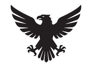 Eagle with wings in vector mage white background.