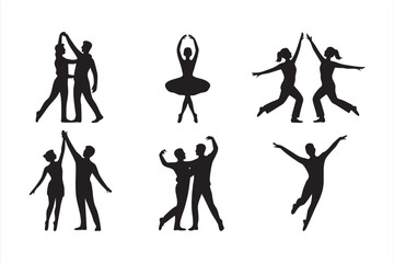 Obraz premium Ballroom and ballet dancer figure set