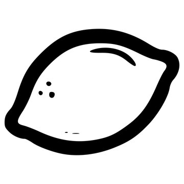 doodle lemon illustration hand drawn outline vector