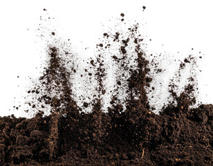 Dirt clod exploding, white dust cloud