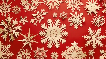 Christmas snowflake paper-cut material