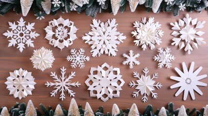 Christmas snowflake paper-cut material