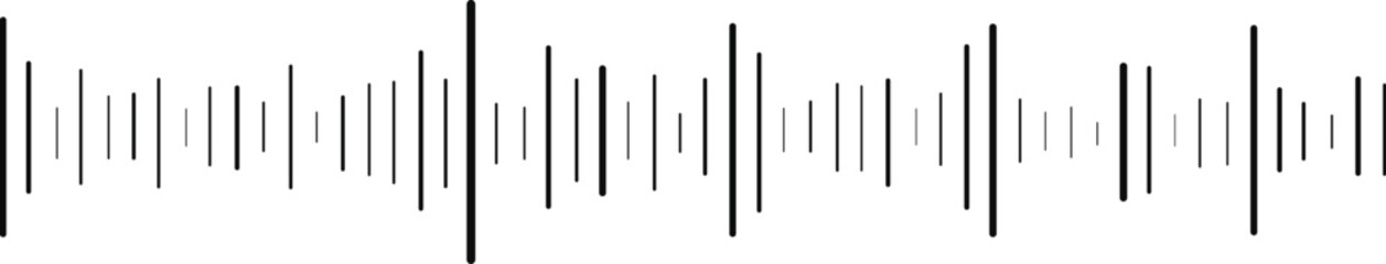 Black vertical bar-based symmetric pattern, mostly used in music, podcast, audio UI, player bar, DJ graphic, sound theme design etc.