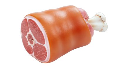 Raw Pork Hock With Bone Isolated On Transparent Background Detailed Close Up Of Fresh Meat Cut Ready For Cooking Culinary Ingredient For Roasting And Grilling