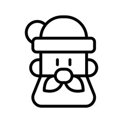 Santa claus head icon