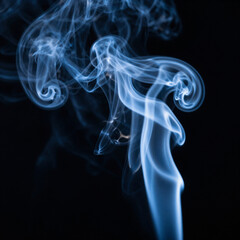 smoke on black background