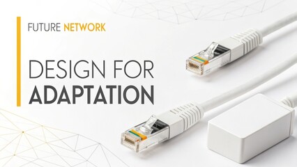 Future Network Concept Featuring Ethernet Cables and Adapter for Design and Adaptation in Modern Connectivity Solutions
