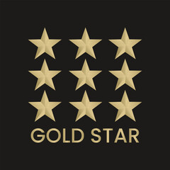Fototapeta premium vector gold star icon on dark background