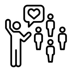volunteer Line Icon