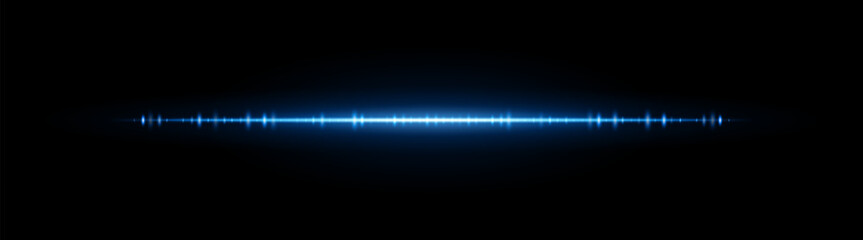 Thin blue horizontal flare with glowing particles and subtle motion. Ideal for digital effects, overlays, sci-fi visuals, and design highlights.