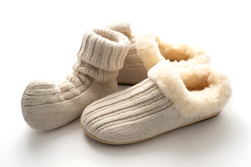 Snuggle up with these cozy knit slippers for ultimate comfort and relaxation during chilly winter nights, perfect for hygge lifestyle and self care moments