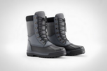 Stylish gray winter boots designed for warmth and comfort on snowy days ready for your next outdoor adventure, perfect for fashion or function in colder climates