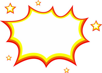 Cartoon Explosion Speech Bubble