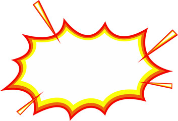 Cartoon Explosion Speech Bubble