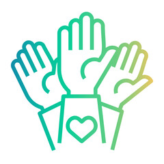volunteer Line Gradient Icon