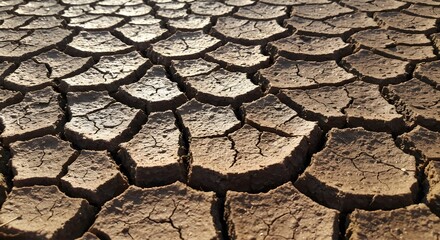 The texture of cracked, sun-baked mud.